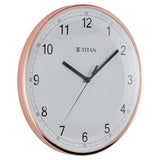 Titan WALL CLOCK Metallic White Wall Clock with Domed Glass - W0022MA01A - KRISHNA WATCH COMPANY