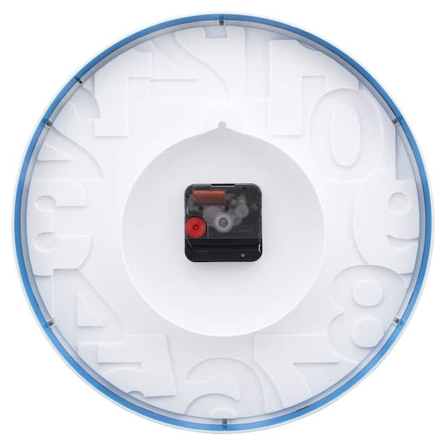 Titan Blue Wall Clock with Overlayed numbers - W0039PA02A - KRISHNA WATCH COMPANY