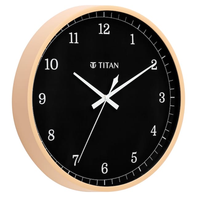 Titan Classic Off White Wall Clock with Silent Sweep Technology - 29.5 cm x 29.5 cm (Medium) W0043PA07A - KRISHNA WATCH COMPANY