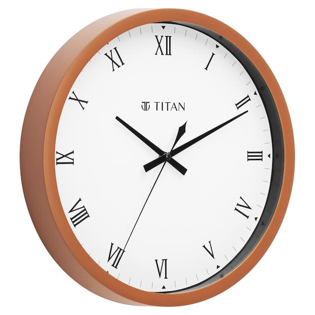 Titan Classic Brown Wall Clock - W0044PA02A - KRISHNA WATCH COMPANY