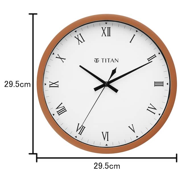 Titan Classic Brown Wall Clock - W0044PA02A - KRISHNA WATCH COMPANY