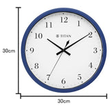 Titan wall clock Classic Blue Wall Clock with Silent Sweep Technology - NSW0044PA03A - KRISHNA WATCH COMPANY