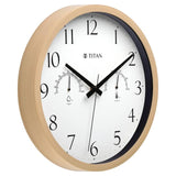 Titan Wall Clock Contemporary Wooden Finish White - W0046PA01 - KRISHNA WATCH COMPANY