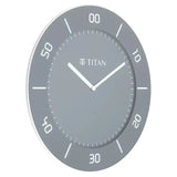 Titan Grey Slim Wall Clock - 30 cm x 30 cm (Medium) W0047PA02 - KRISHNA WATCH COMPANY
