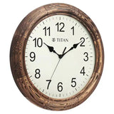 Titan Classic Wooden Wall Clock with flame treated case Silent Sweep Technology - W0051WA01 - KRISHNA WATCH COMPANY