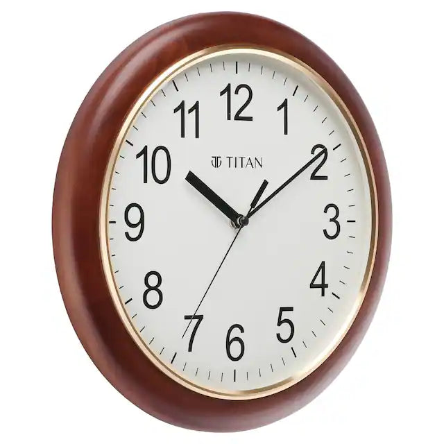 Titan Classic White Dial Brown Color Silent Sweep Technology - W0053WA01 - KRISHNA WATCH COMPANY