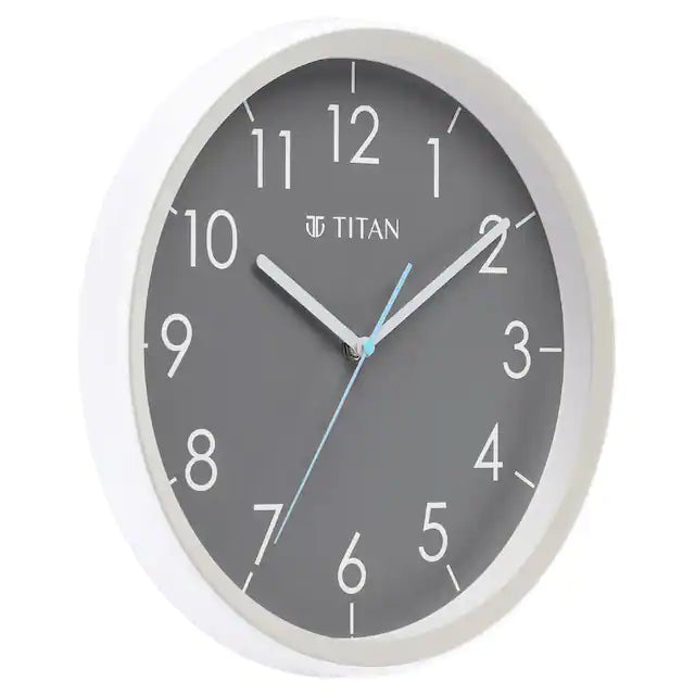 Titan Contemporary Grey Dial Grey Color Silent Sweep Technology - 32.5 cm x 32.5 cm (Medium) NBW0055PA03 - KRISHNA WATCH COMPANY