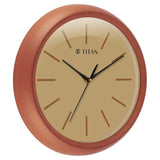 Titan Classic Brown Colour Wall Clock W0072PA01 - KRISHNA WATCH COMPANY