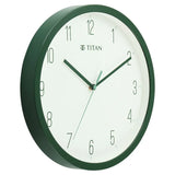 Titan Contemporary Colours Wall Clock - Green 32 cm x 32 cm (Medium) W0073PA05 - KRISHNA WATCH COMPANY