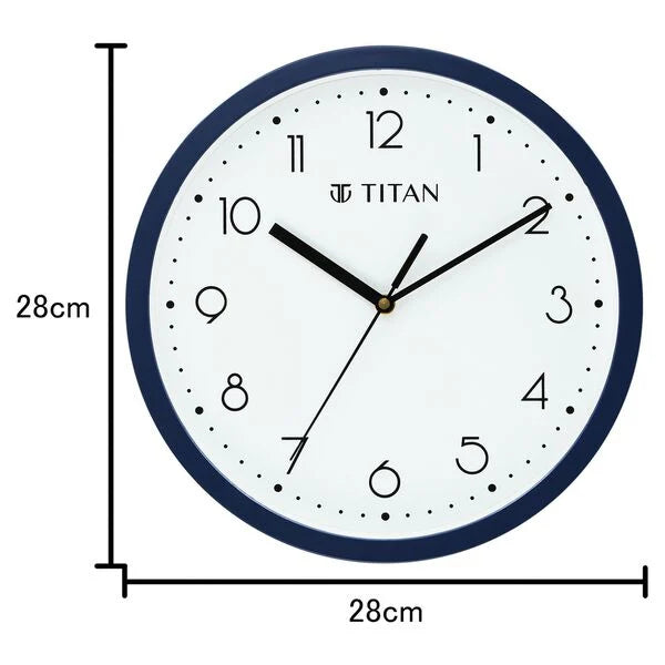 Titan Wall Clock Simple-Sweep Collection - Blue - W0074PA05 - KRISHNA WATCH COMPANY