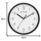 Titan Simple-Sweep Collection - Black (28cm x 28cm) - W0074PA07 - KRISHNA WATCH COMPANY