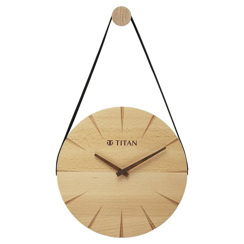 Titan Artisanal Hang-wood Wall Clock - 30 cm x 30 cm W0076WA01 - KRISHNA WATCH COMPANY