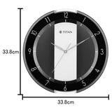 Titan Contemporary Black Wall Clock W0079PA01 - KRISHNA WATCH COMPANY
