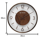 Titan Glass-Wood Fusion Wall Clock W0089WA01 - KRISHNA WATCH COMPANY