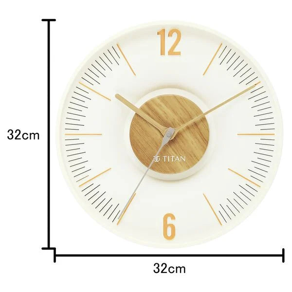 Titan Earth Flare Wall Clock - Wood Texture w0093pa01 - KRISHNA WATCH COMPANY