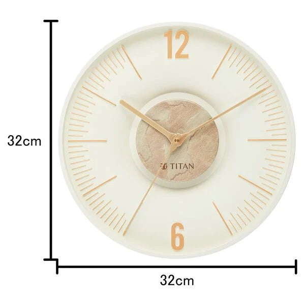 Titan Earth Flare Wall Clock - Pink Sandstone Texture - W0093PA03 - KRISHNA WATCH COMPANY