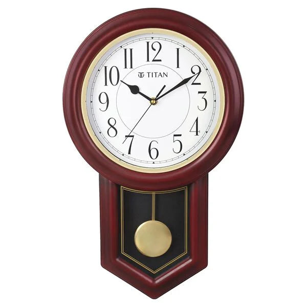 Titan Classic Pendulum Wall Clock with Chime w0102pm01 - KRISHNA WATCH COMPANY
