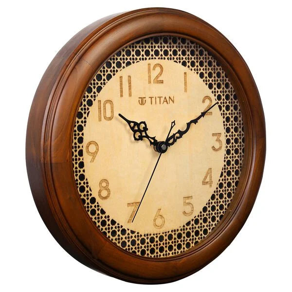 Titan Classic Wooden Wall Clock (35cm x 35cm) w0103wa01 - KRISHNA WATCH COMPANY