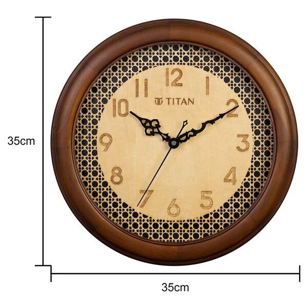 Titan Classic Wooden Wall Clock (35cm x 35cm) w0103wa01 - KRISHNA WATCH COMPANY