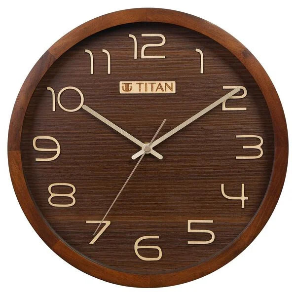 Titan Classic Wooden Wall Clock (30cm x 30cm) w0104wa01 - KRISHNA WATCH COMPANY