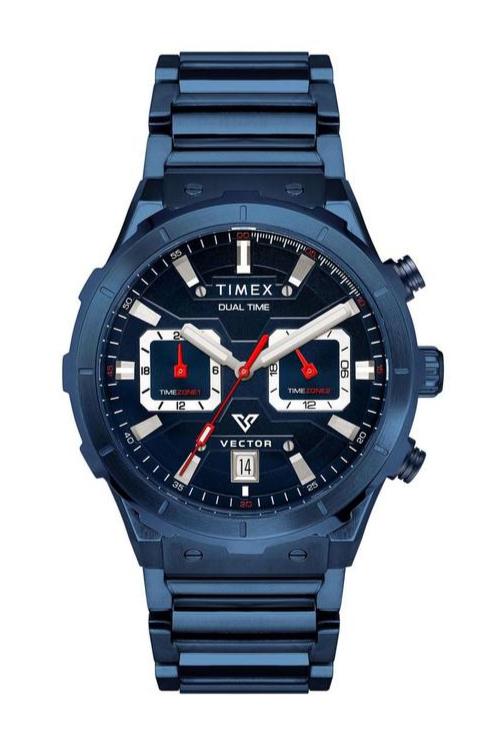 TIMEX Men E Class Watch with Blue Dial and Blue Stainless Steel Bracelet - TWEG24801 - KRISHNA WATCH COMPANY