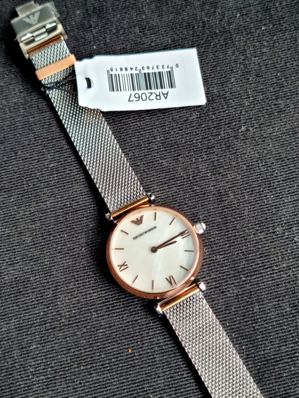 Emporio Armani Stainless Steel Analog Mother of Pearl Dial Women Watch AR2067 - KRISHNA WATCH COMPANY
