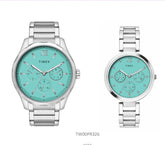 Timex Tiffany Blue Dial St Steel Bracelet Watch Set - TW00PR326