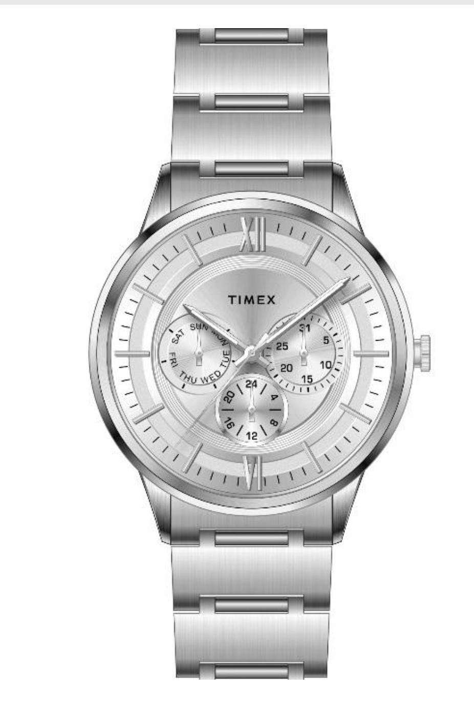 Timex Men's Premium Silver Dial Analog Watch - TWEG28000