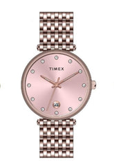 Timex Women Rose Gold Dial Analog Watch - TWEL21601