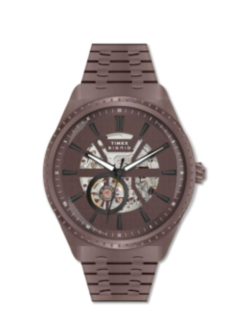 Timex Signio Axium Brown Dial Watch TWEG34002 - KRISHNA WATCH COMPANY