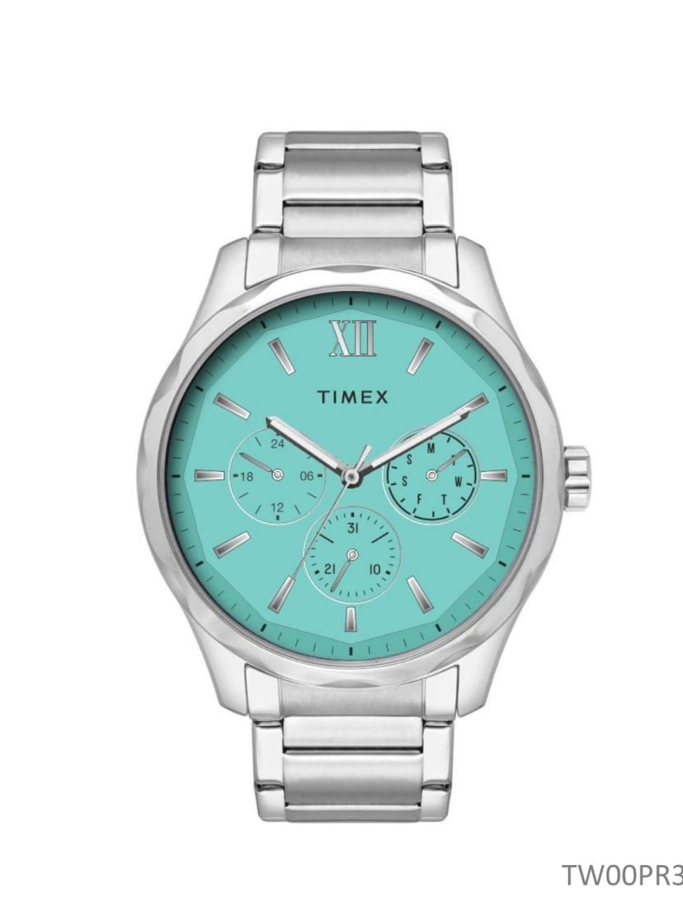 Timex Tiffany Blue Dial St Steel Bracelet Watch Set - TW00PR326 - KRISHNA WATCH COMPANY
