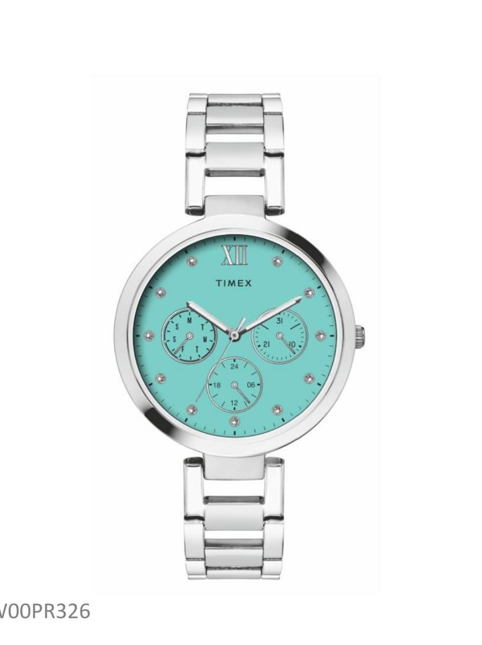 Timex Tiffany Blue Dial St Steel Bracelet Watch Set - TW00PR326 - KRISHNA WATCH COMPANY