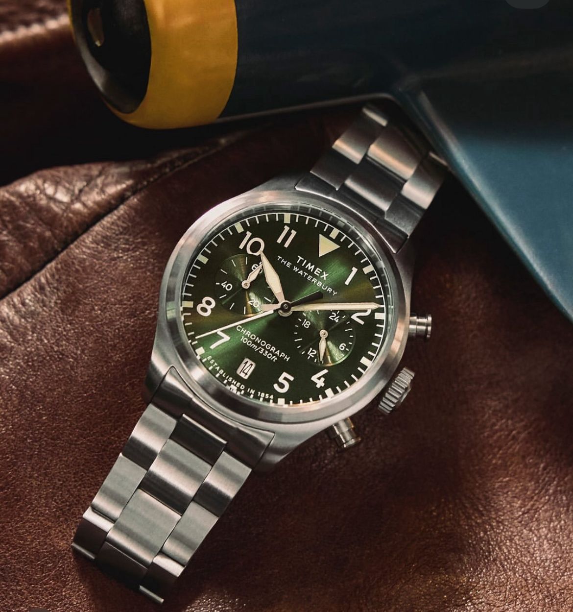 Timex Waterbury Ace Chronograph Watch - TW2Y19100 - KRISHNA WATCH COMPANY