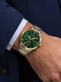 Timex Men astrological Green Round Dial Romen Number Watch - TWEG18525