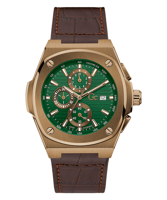 GC Quartz Chronograph Green Round Men's Y99011G9MF