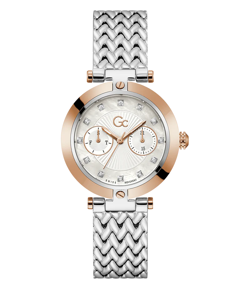 GC Women's White Multi-Function Stainless Steel Watch Z21006L1MF - KRISHNA WATCH COMPANY
