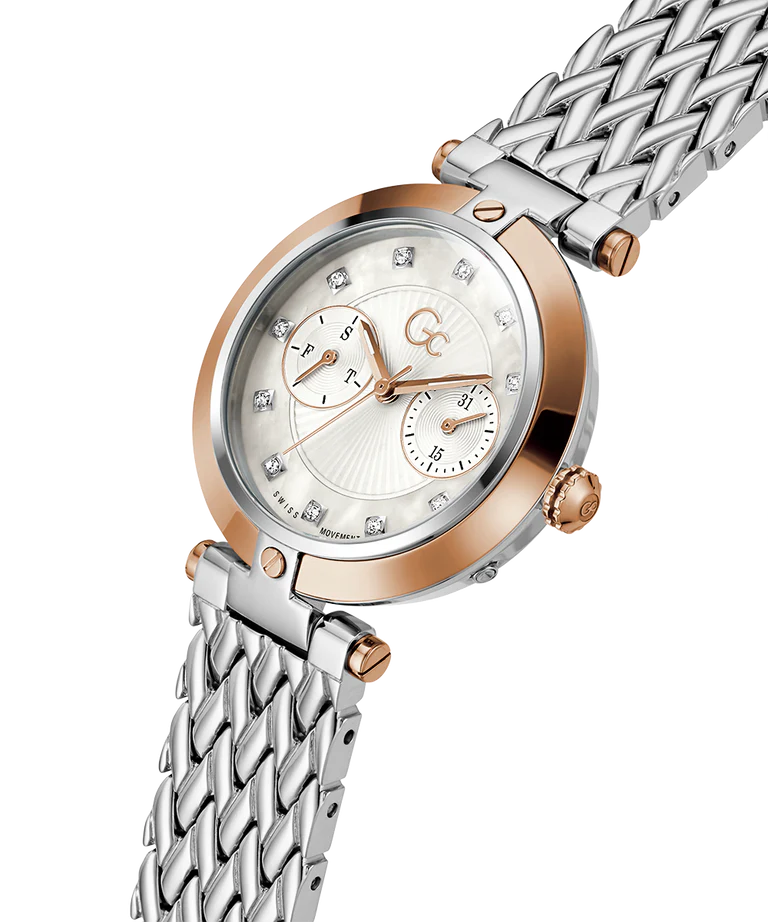 GC Women's White Multi-Function Stainless Steel Watch Z21006L1MF - KRISHNA WATCH COMPANY