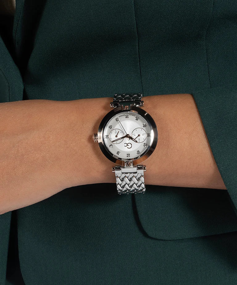 GC Women's White Multi-Function Stainless Steel Watch Z21006L1MF - KRISHNA WATCH COMPANY