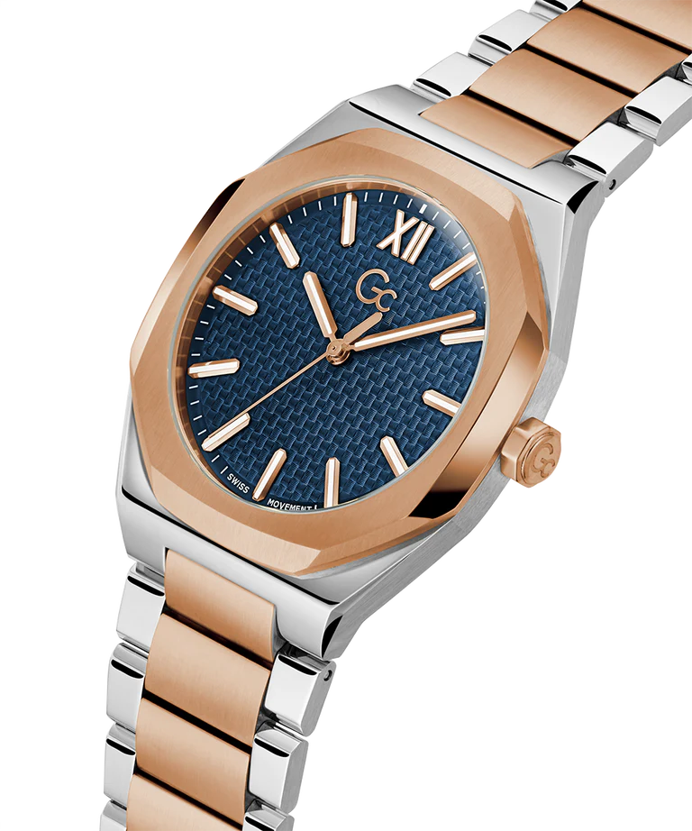 Gc Men's Blue Analog Stainless Steel Watch Z26001G7MF - KRISHNA WATCH COMPANY