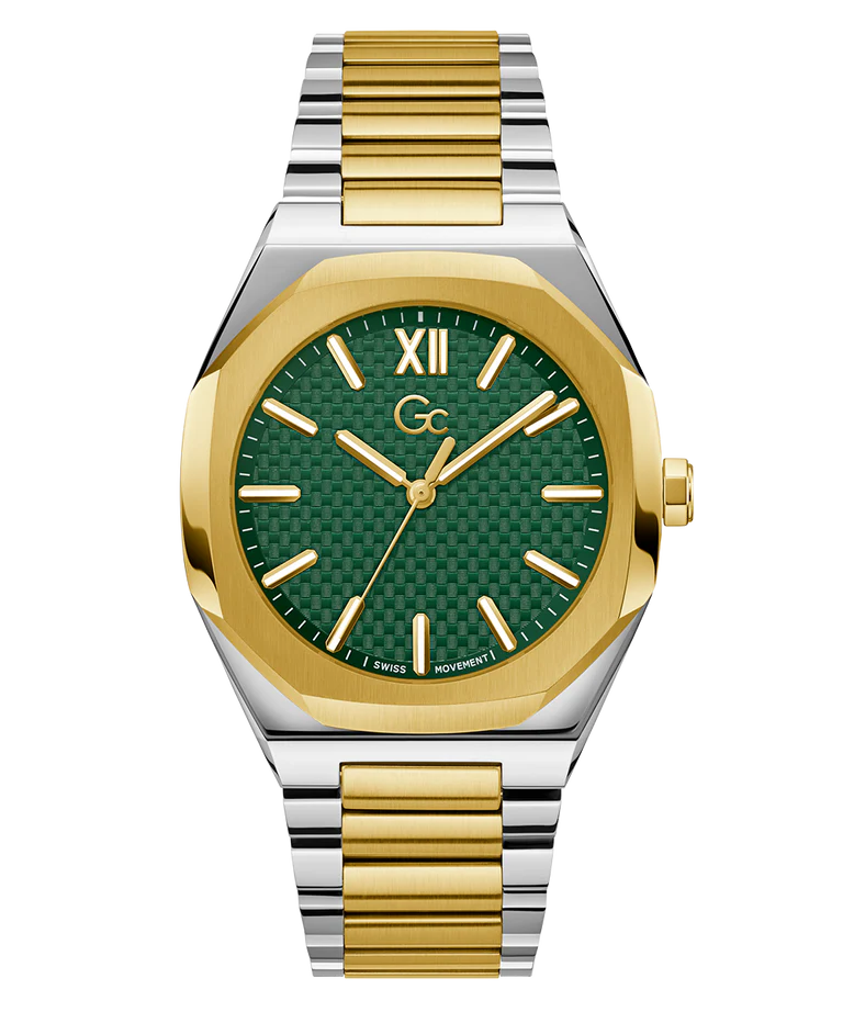 Gc Men's Green Dial Analog Stainless Steel Watch Z26002G9MF - KRISHNA WATCH COMPANY