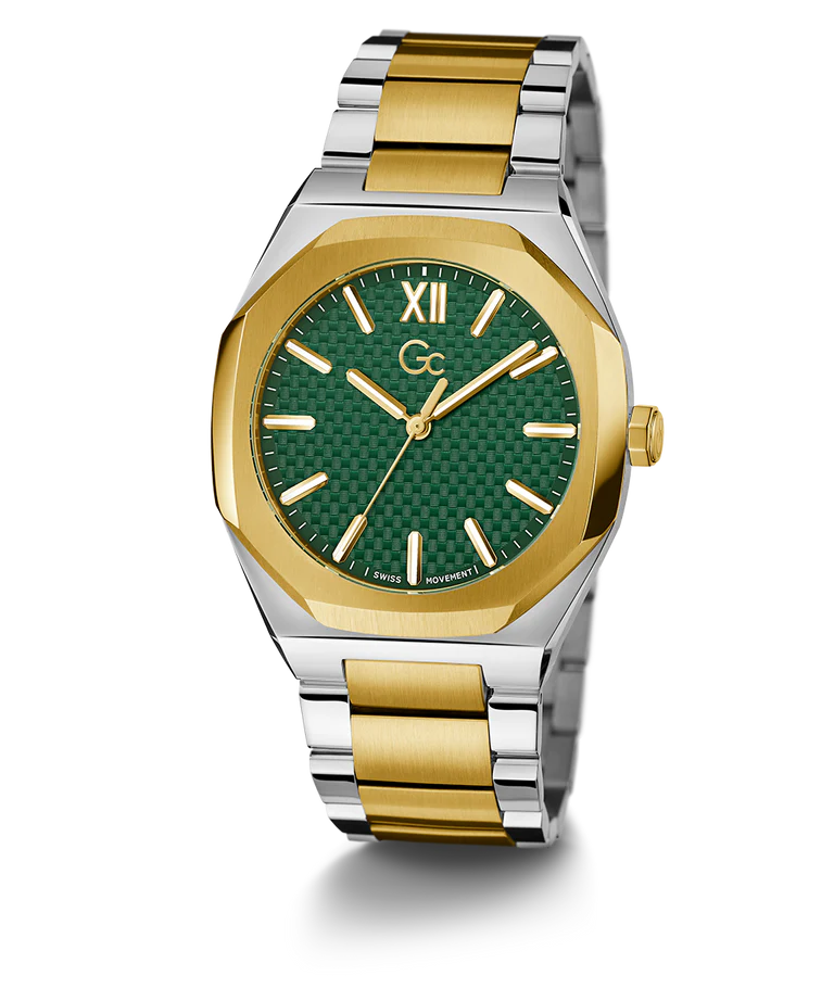 Gc Men's Green Dial Analog Stainless Steel Watch Z26002G9MF - KRISHNA WATCH COMPANY