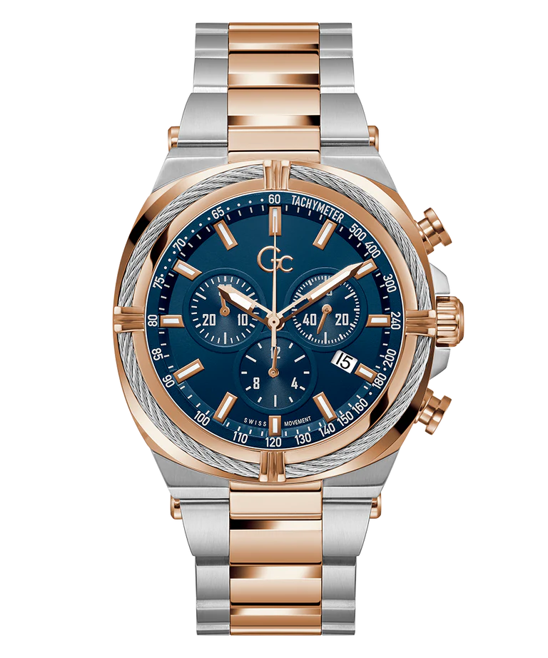 Gc Ironclass Blue Round Dial Analog Mens Watch - Z32001G2MF - KRISHNA WATCH COMPANY