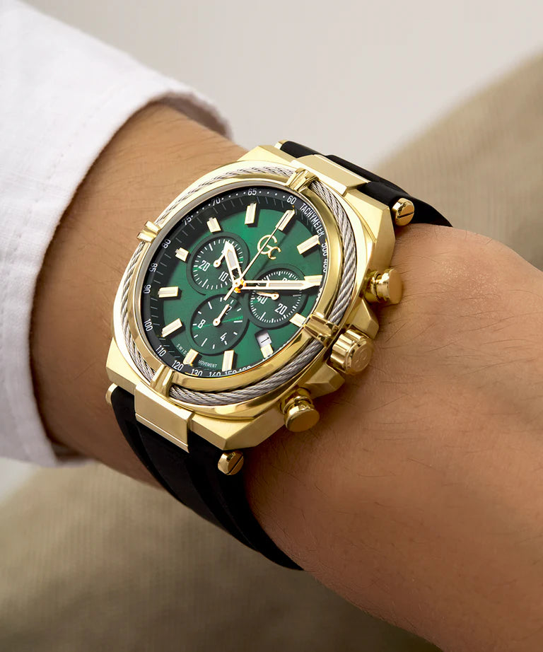 Gc IronClass Chrono Silicone Watch for Men Z32006G9 - KRISHNA WATCH COMPANY