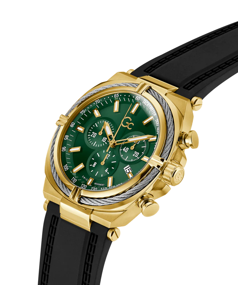 Gc IronClass Chrono Silicone Watch for Men Z32006G9 - KRISHNA WATCH COMPANY