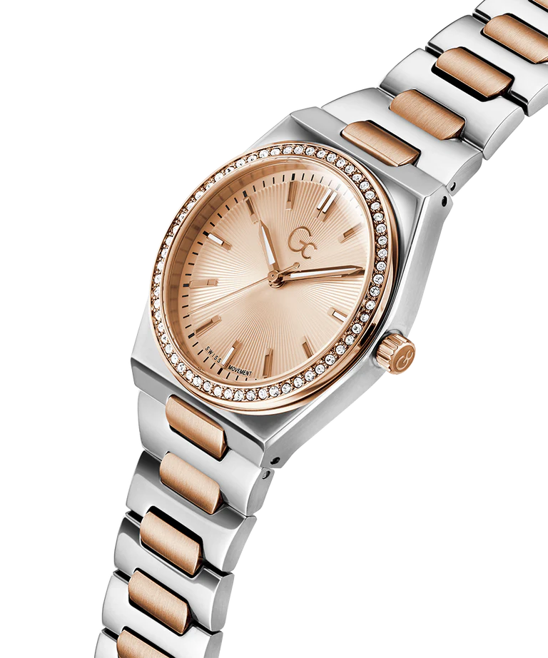 Gc Prodigy Lady Rose Gold Round Dial Analog Women Watch Z38003L3MF - KRISHNA WATCH COMPANY