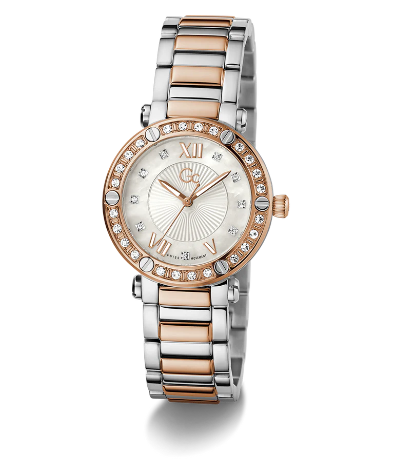 Gc COLLECTION Aura Women White Round Dial Analog Watch - Z49001L1MF - KRISHNA WATCH COMPANY