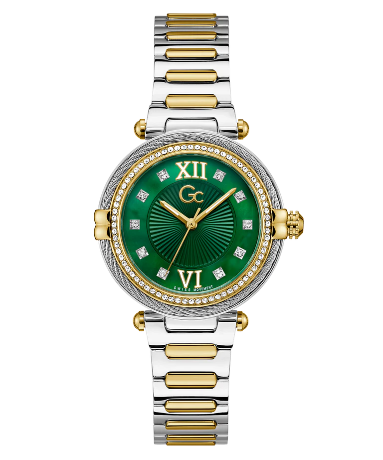 Gc Vogue Cable Women Green Round Dial Analog Watch Z52002L9MF - KRISHNA WATCH COMPANY