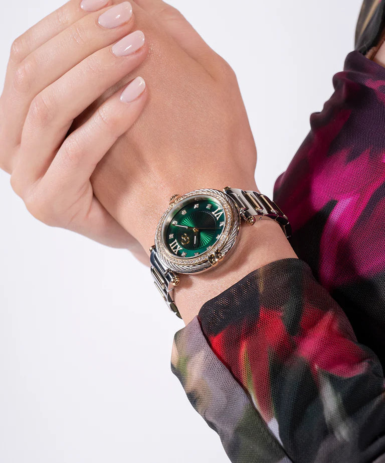 Gc Vogue Cable Women Green Round Dial Analog Watch Z52002L9MF - KRISHNA WATCH COMPANY