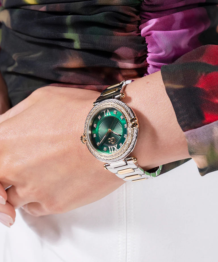 Gc Vogue Cable Women Green Round Dial Analog Watch Z52002L9MF - KRISHNA WATCH COMPANY