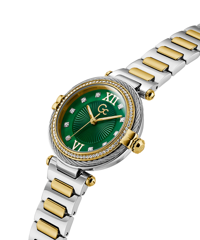 Gc Vogue Cable Women Green Round Dial Analog Watch Z52002L9MF - KRISHNA WATCH COMPANY